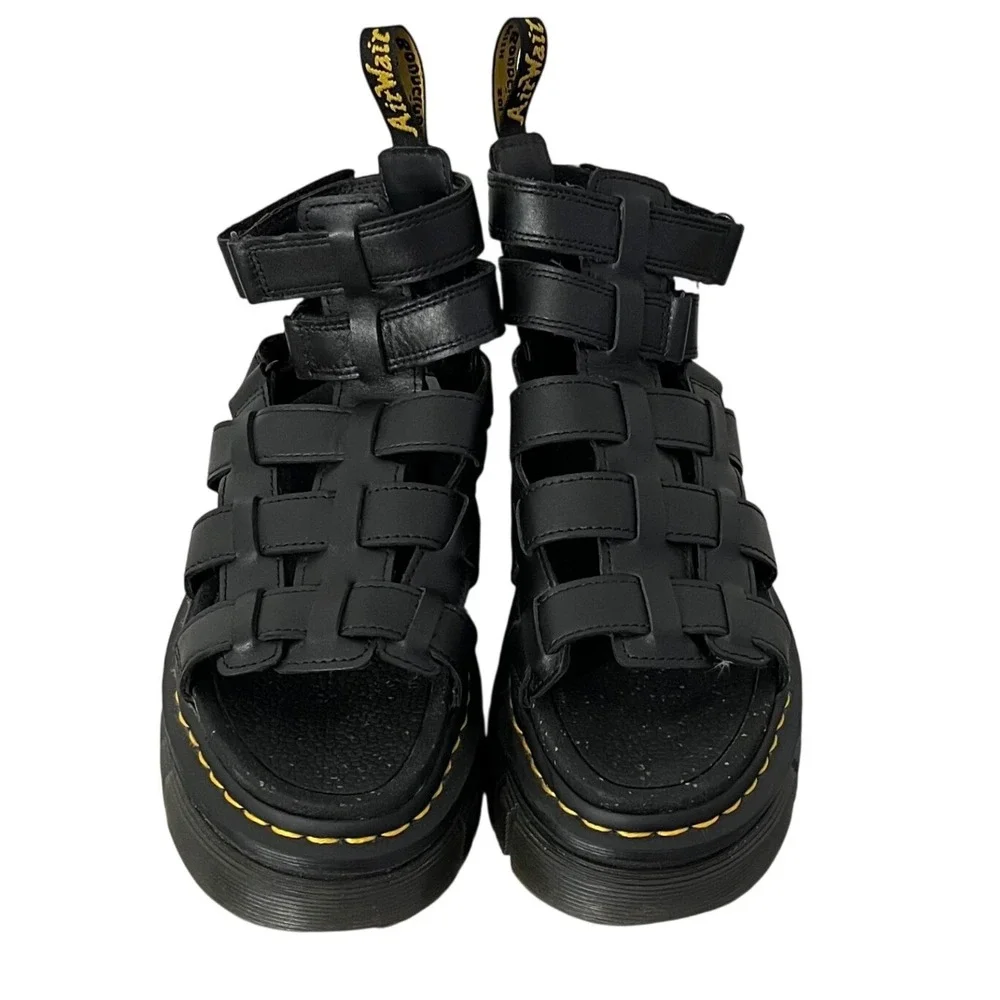 Dr. Martens Ricki Nappa Lux Leather Platform Gladiator Sandals Size‎ 6 - Picture 2 of 8